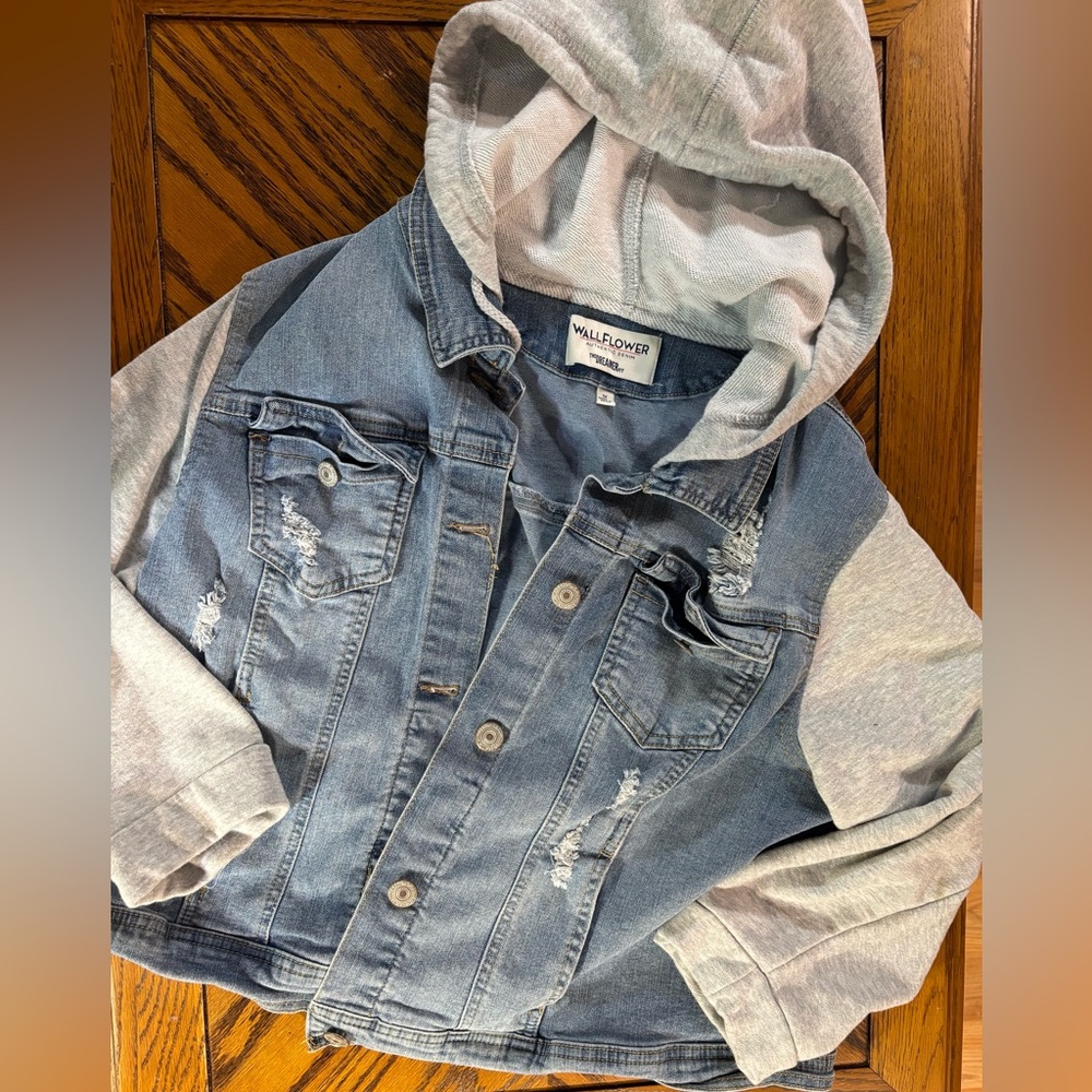 Wallflower Dreamer Fit Distressed Denim Jacket